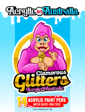 Load image into Gallery viewer, Glamorous Glitters - 14 Acrylic Paint Markers
